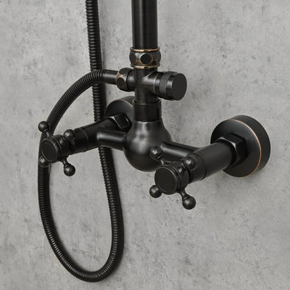 Antiker Messing-Duschhahn BLUME - Palo24