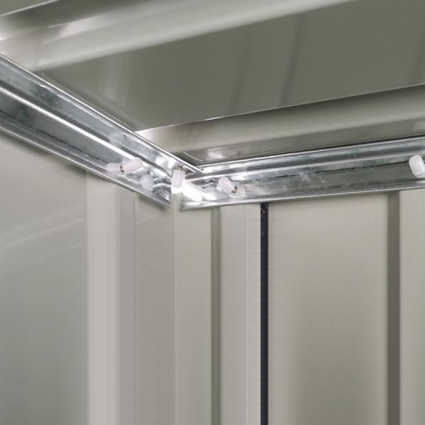 Gerätehaus Gartenhaus Geräteschuppen mit Tür Outdoor Stahl Dunkelgrau - Palo24