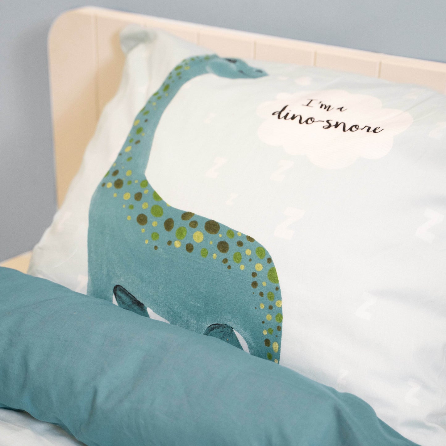 Bettbezug I'm a Dino-Sore blau 155 x 220 cm - Palo24