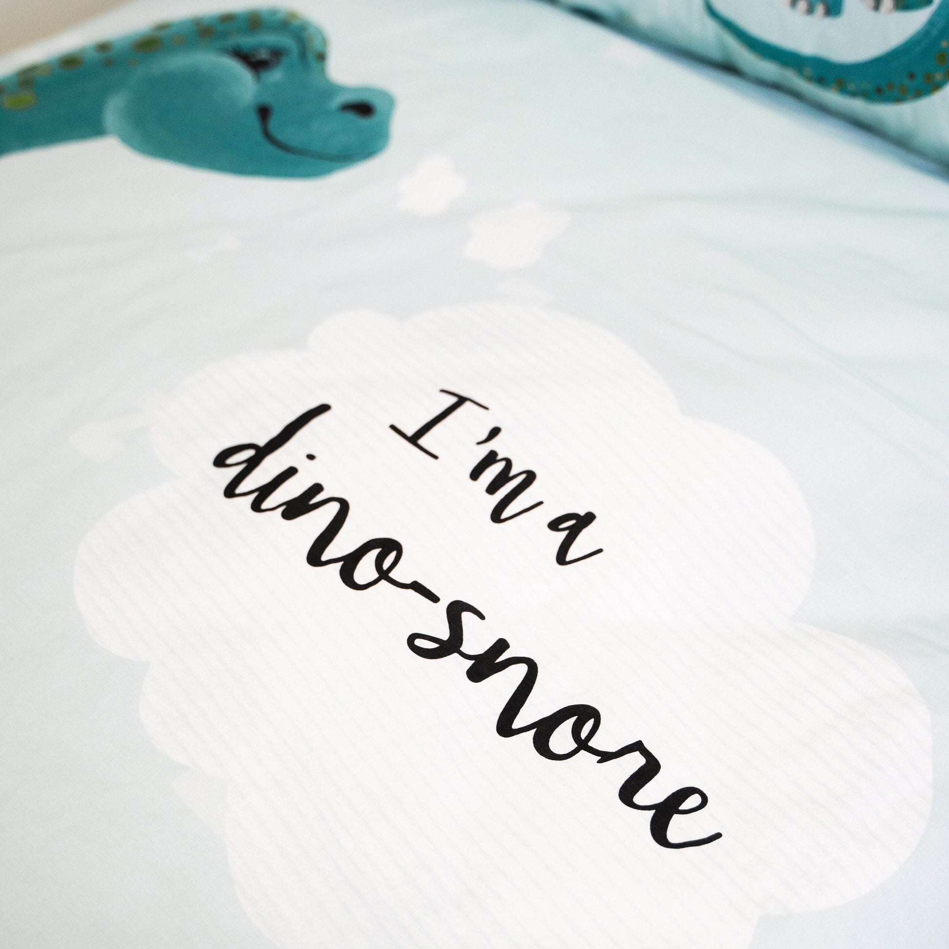 Bettbezug I'm a Dino-Sore blau 155 x 220 cm - Palo24