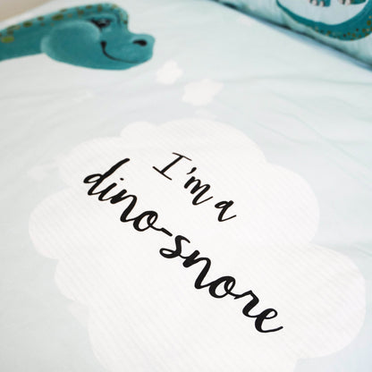 Bettbezug I'm a Dino-Sore blau 155 x 220 cm - Palo24