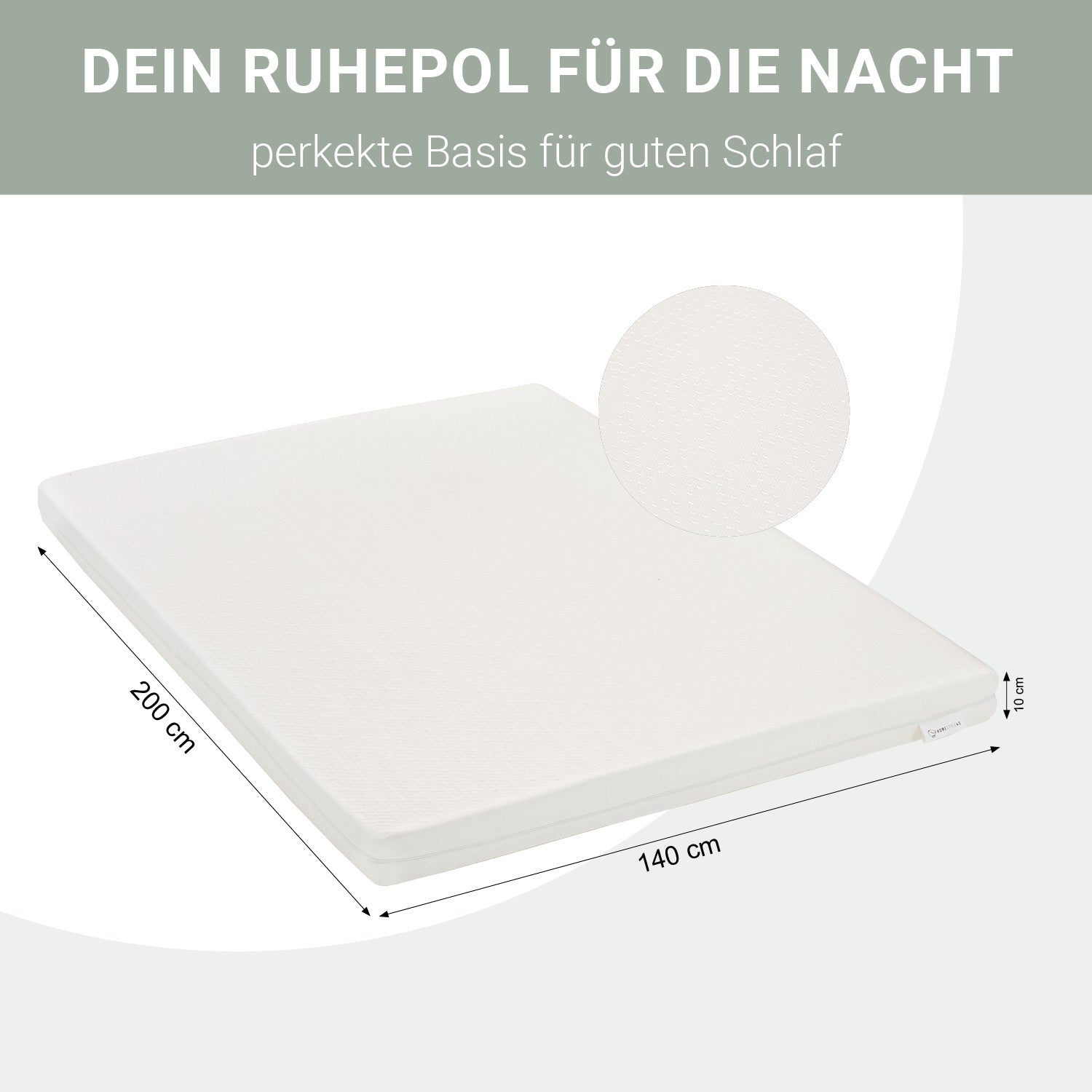 Holzbett mit Matratze 140x200 cm Natur