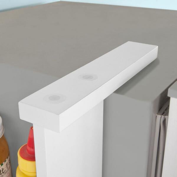 Küchenregal Weiss | Gewürzregal mit 3 Ablagen | Hängeregal für Kühlschrank