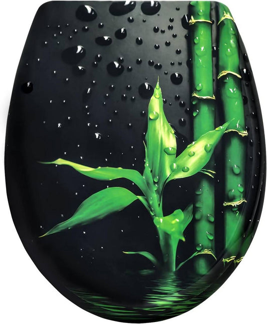 Duroplast Toilettensitz mit Absenkautomatik Bambus - Palo24