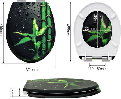 Duroplast Toilettensitz mit Absenkautomatik Bambus - Palo24