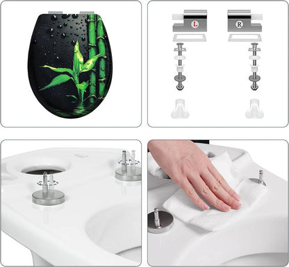 Duroplast Toilettensitz mit Absenkautomatik Bambus - Palo24