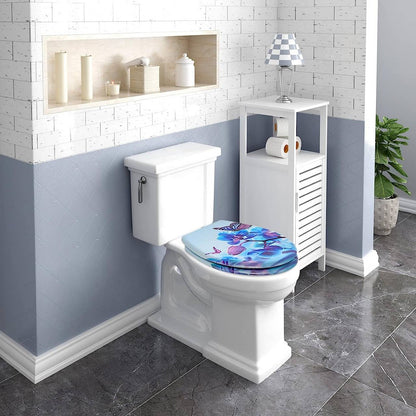 Duroplast Toilettensitz mit Absenkautomatik Blau Phalaenopsid - Palo24