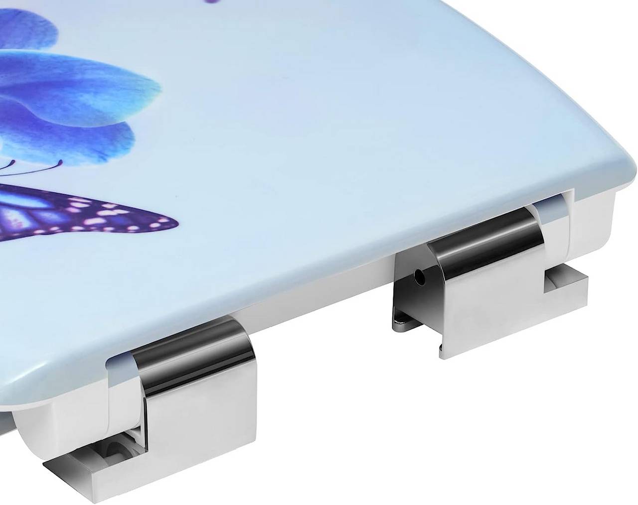 Duroplast Toilettensitz mit Absenkautomatik Blau Phalaenopsid - Palo24