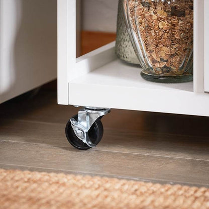 Küchenwagen mit 2 Schubladen | Servierwagen | Beistellwagen | Weissnatur - Palo24