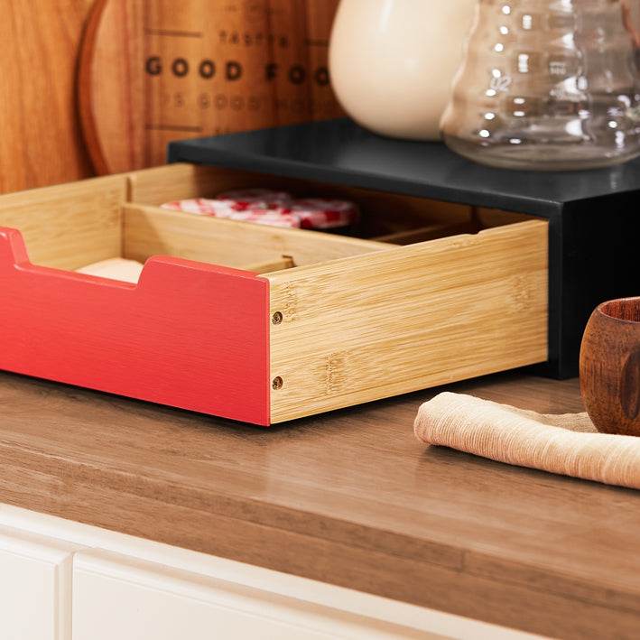 Kaffeekapsel Box | Kapselspender | Monitorständer | Monitorerhöhung mit Schublade - Palo24