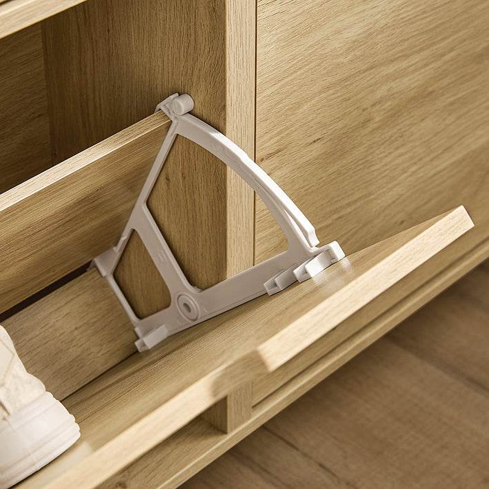 Schuhkipper | Schuhschrank mit 4 Klappen | schmal Schuhregal | Natur - Palo24