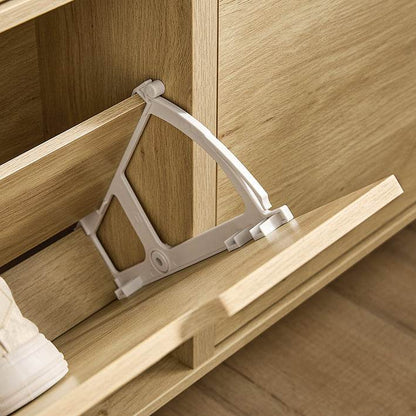 Schuhkipper | Schuhschrank mit 4 Klappen | schmal Schuhregal | Natur - Palo24