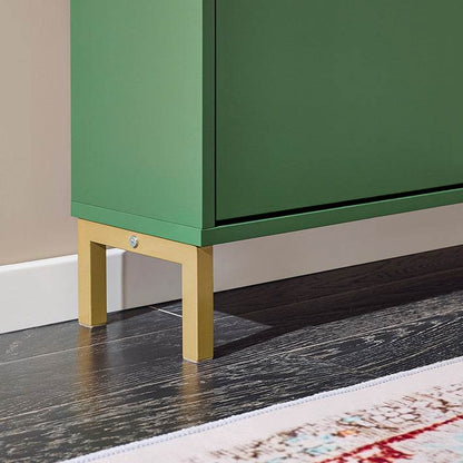 Schuhkipper Schuhschrank Dunkelgrün - Palo24