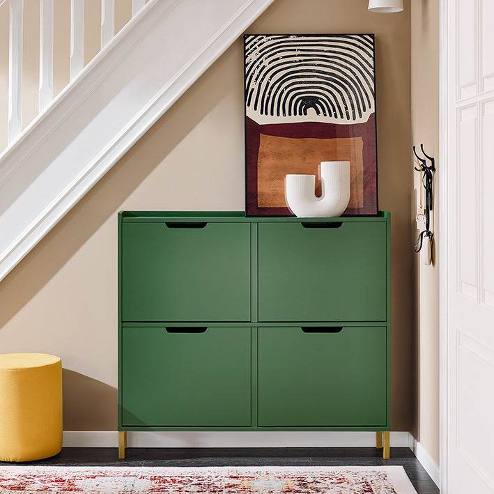 Schuhkipper Schuhschrank Dunkelgrün - Palo24