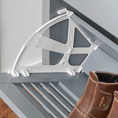 Schuhkipper | Schuhschrank mit 2 Klappen | Schuhkommode | Hellgrau - Palo24