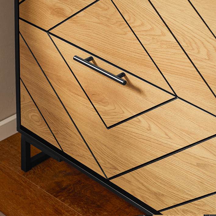 Schuhkipper mit 3 Klappen | Schuhschrank schmal | Schwarz-Braun - Palo24