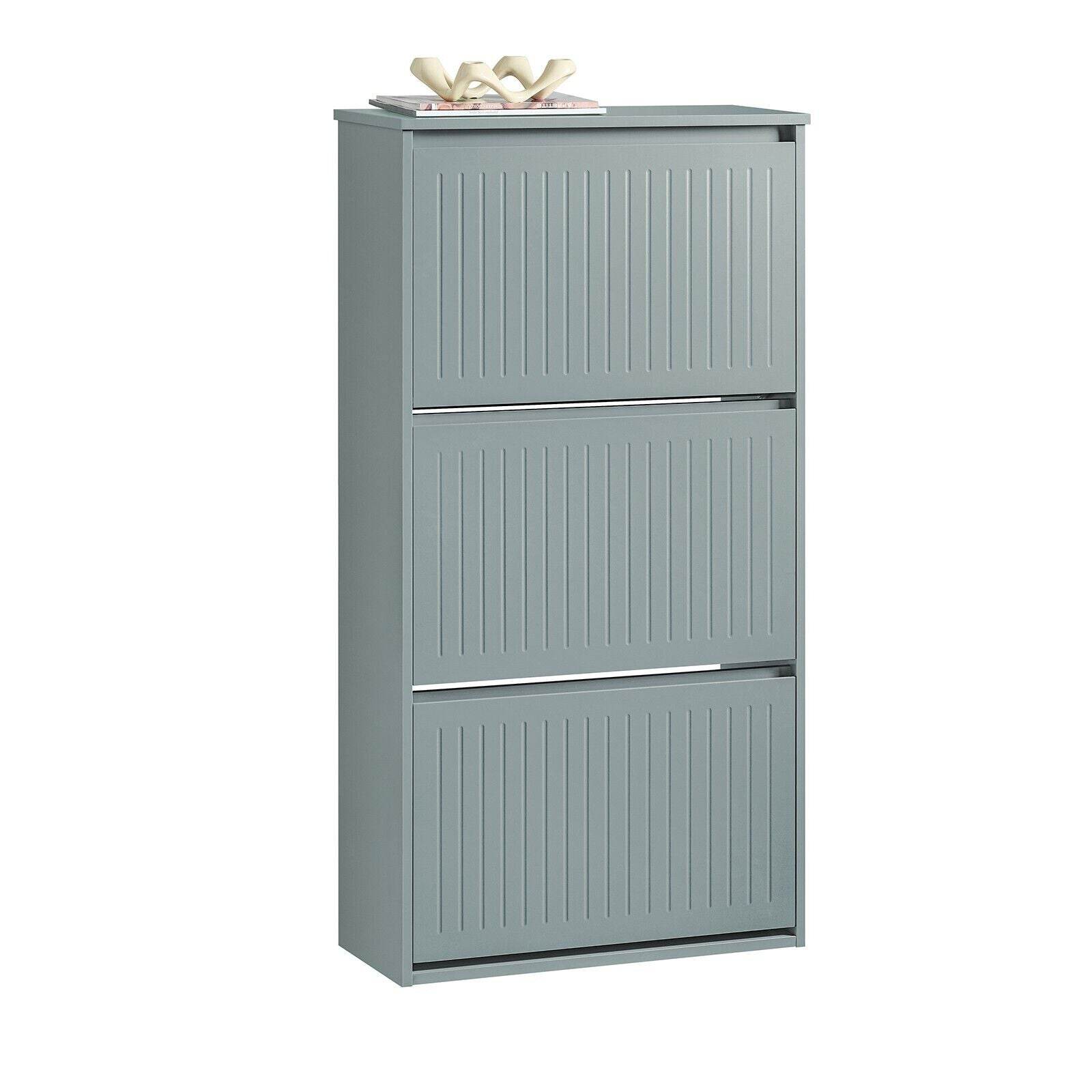 Schuhkipper Mit 3 Klappen | Schuhschrank | Schuhregal | Hellgrau - Palo24