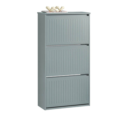 Schuhkipper Mit 3 Klappen | Schuhschrank | Schuhregal | Hellgrau - Palo24