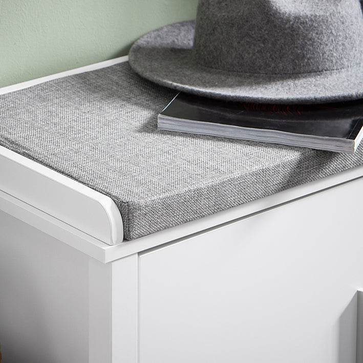 Schuhbank mit Sitzfläche | Dielenbank | Sitzbank | Schuhschrank | Weiss - Palo24
