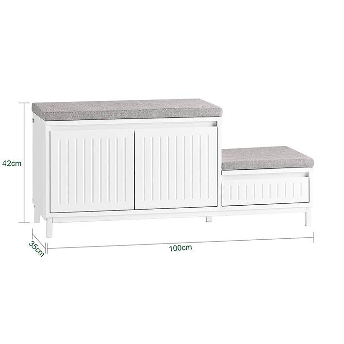 Schuhbank mit Sitzfläche | Schuhkipper | Schuhregal | Kinder Schuhschrank - Palo24