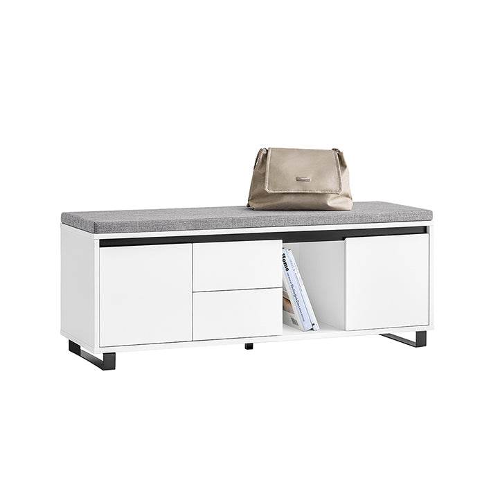 Schuhbank mit 2 Schubladen | Sitzbank | schuhschrank | Dielenbank | Weiss - Palo24