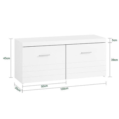 Schuhbank | Garderobenbank | Sitzbank mit Stauraum | Dielenbank | Weiss - Palo24