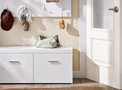 Schuhbank | Garderobenbank | Sitzbank mit Stauraum | Dielenbank | Weiss - Palo24