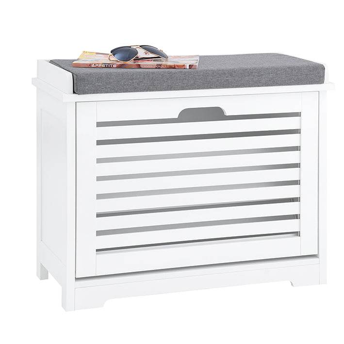 Schuhkipper | Schuhschrank mit Klappe | Sitzbank | Sitzkommode Weiss - Palo24