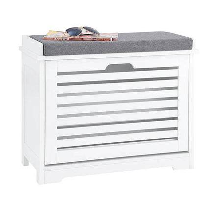 Schuhkipper | Schuhschrank mit Klappe | Sitzbank | Sitzkommode Weiss - Palo24