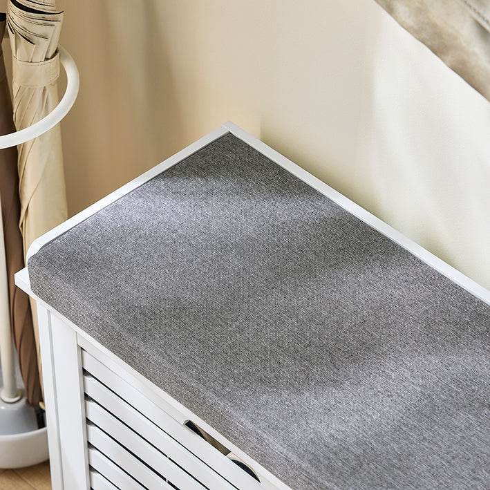 Schuhkipper | Schuhschrank mit Klappe | Sitzbank | Sitzkommode Weiss - Palo24