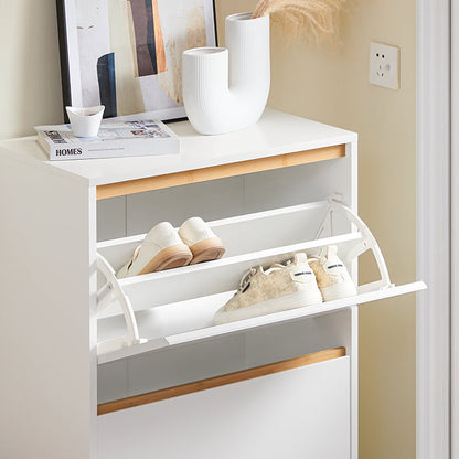 Schuhkommode Weiß 3 Klappen