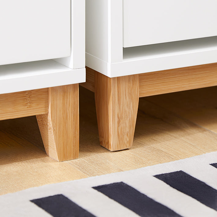 Schuhkommode Weiß 3 Klappen