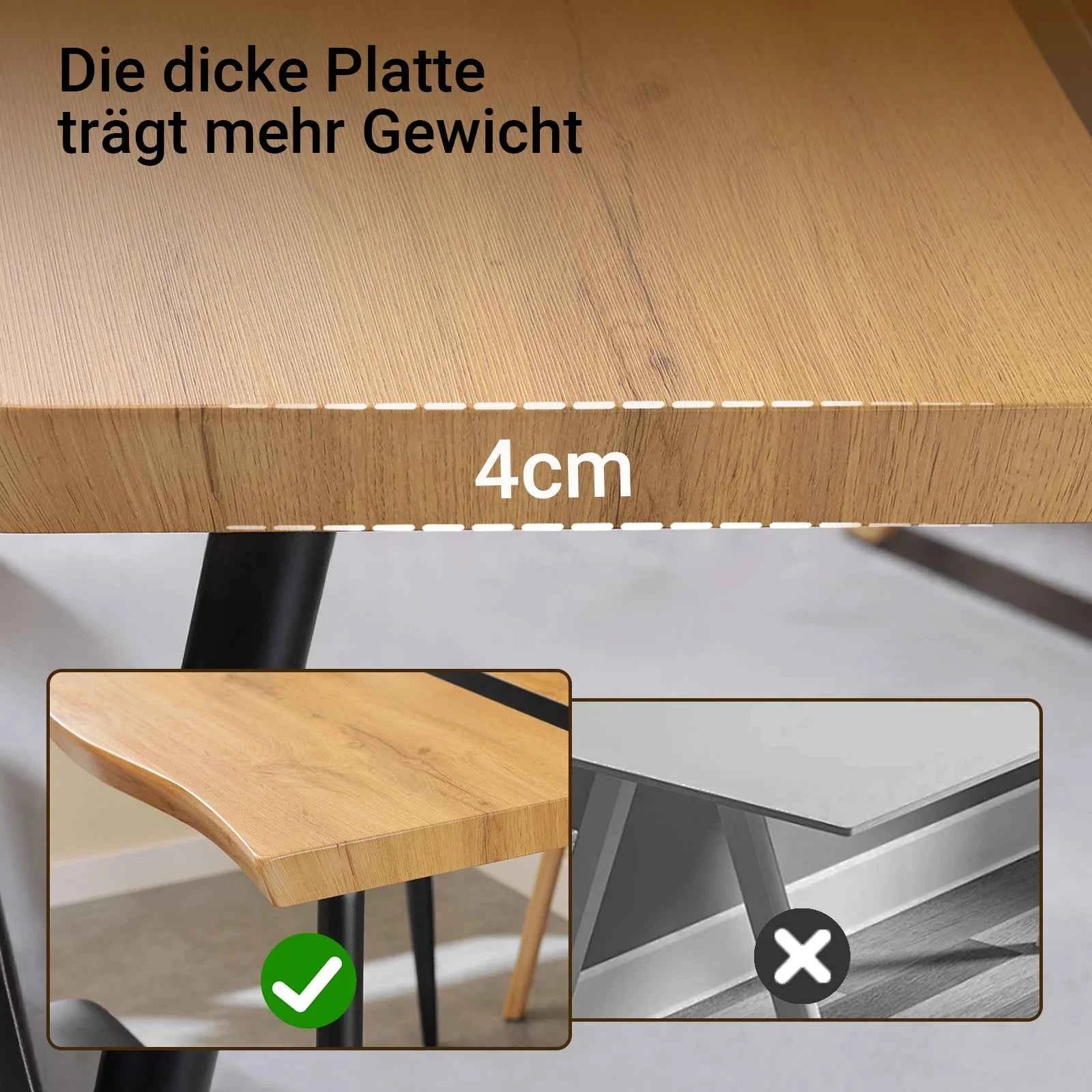 Esstisch | Küchentisch | Esszimmertisch für 4 Personen | Schreibtisch