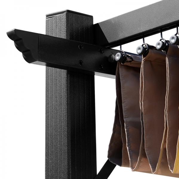 Pavillon Pergola mit einstellbarem Stoffdach 300 cm x 400 cm x 223 cm - Palo24