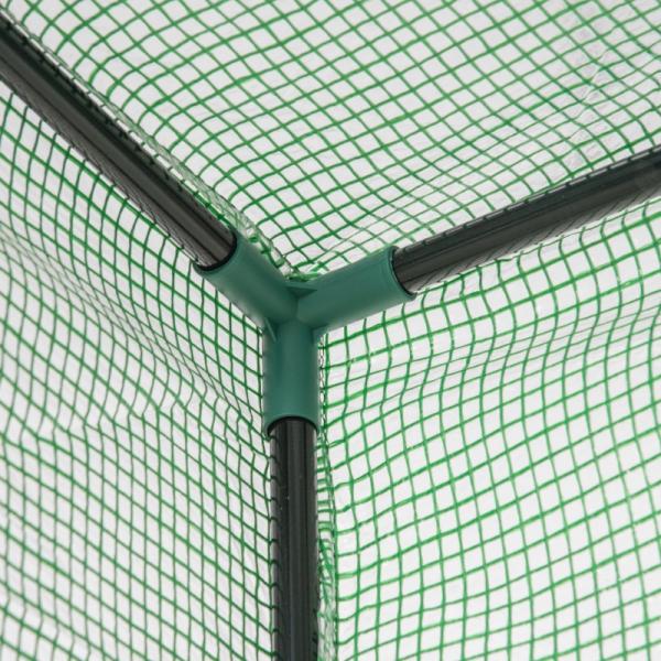 Gewächshaus Treibhaus Tomatenhaus Frühbeet mit Tür zum Aufrollen Stahl Kunststoff Grün 100x50x150cm - Palo24