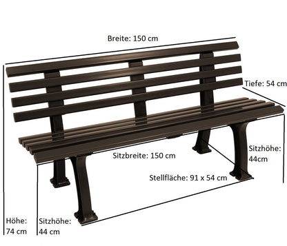 Panca 3 posti SYLT di BLOME, plastica marrone