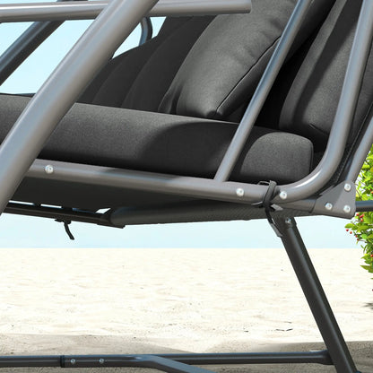 Sitzkissen Sitzauflage für Hollywoodschaukel 170 x 100 x 8cm Dunkelgrau