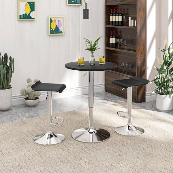 Bartisch höhenverstellbar 68-88 cm Partytisch Schwarz - Palo24