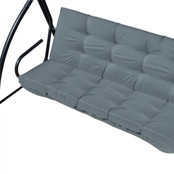 Ensemble de coussins pour balancelle 170 cm, coussin de chaise gris foncé