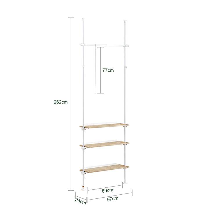 Teleskopstange Kleiderständer | Garderoben System | Verstellbares Garderobenständer - Palo24