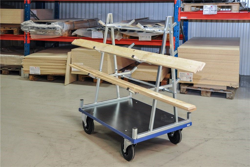 Chariot à disques Chariot à plaques roues en caoutchouc avec freins