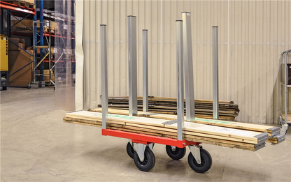 Palettenwagen Transportwagen, bis 300kg belastbar, 2 Bockrollen, 2 Lenkrollen