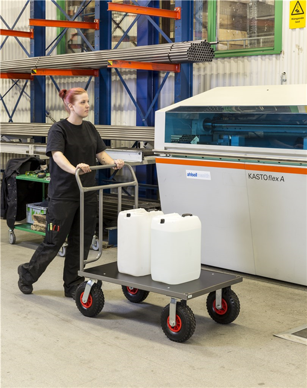 Carrello con piattaforma verniciata a polvere in MDF