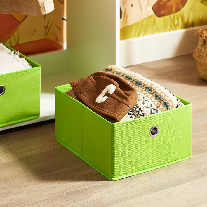 Kinder Kleiderschrank Grün Weiß