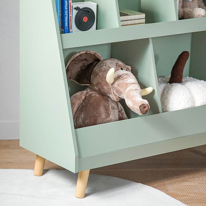 Kinderregal mit 5 Fächern | Bücherregal | Aufbewahrungsregal für Kinder | Grün - Palo24