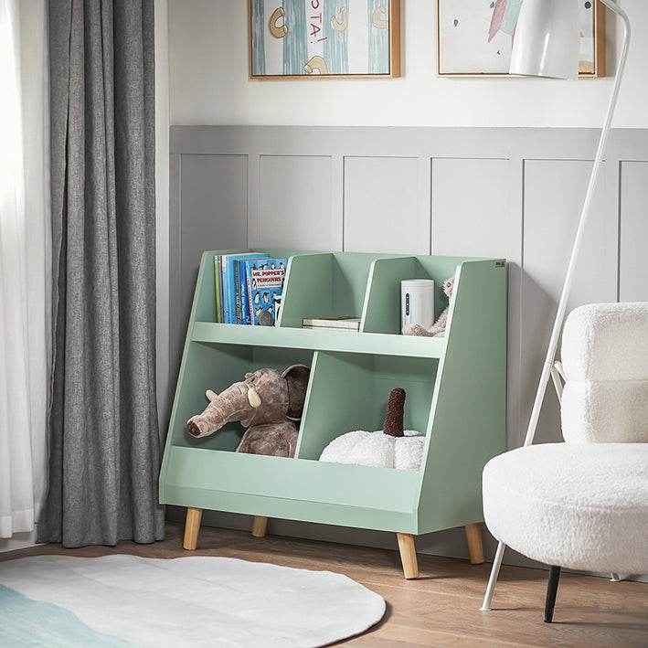Kinderregal mit 5 Fächern | Bücherregal | Aufbewahrungsregal für Kinder | Grün - Palo24