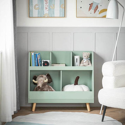 Kinderregal mit 5 Fächern | Bücherregal | Aufbewahrungsregal für Kinder | Grün - Palo24
