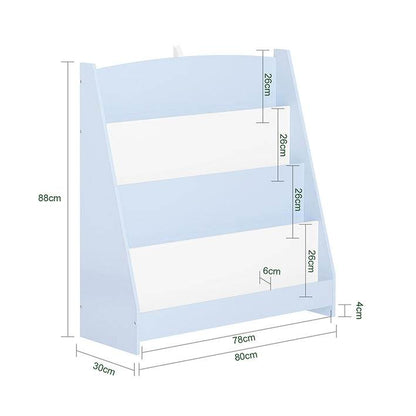 Kinder Bücherregal | Zeitungsständer | Büchergestell Hellblau - Palo24