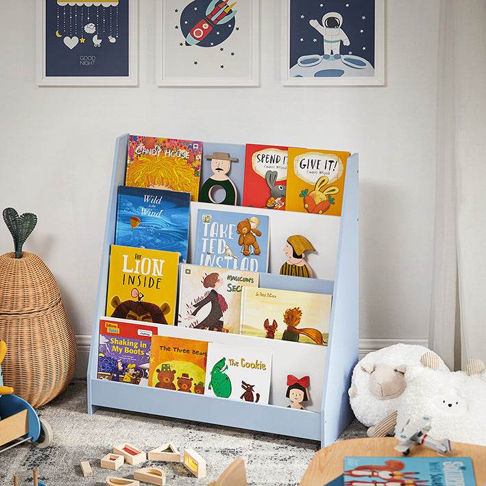 Kinder Bücherregal | Zeitungsständer | Büchergestell Hellblau - Palo24