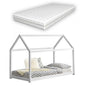 Letto per bambini Netstal 80x160 cm con materasso in schiuma fredda bianco